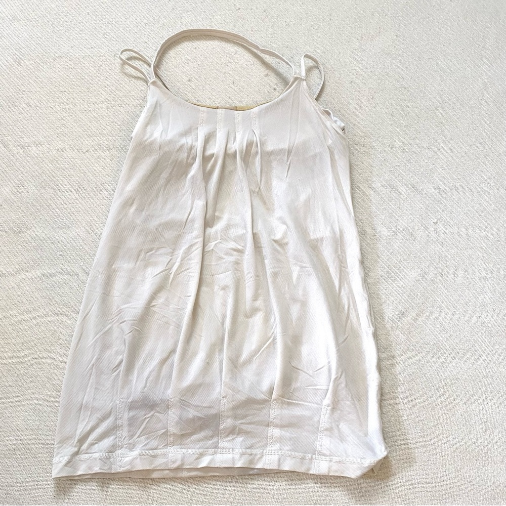 Lululemon white mesh tank top built in bra